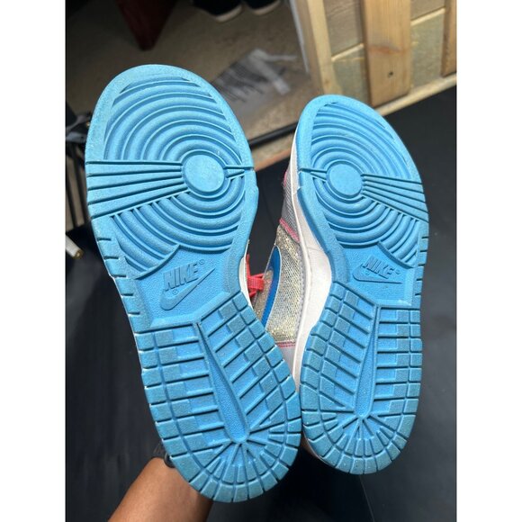 Nike Dunk High Premium Sneakers Size 6 Silver Gray Blue Pink Mesh & Leather Uppe - Picture 7 of 7